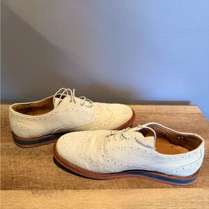Polo by Ralph Lauren Cream Suede Wingtip Oxfords
